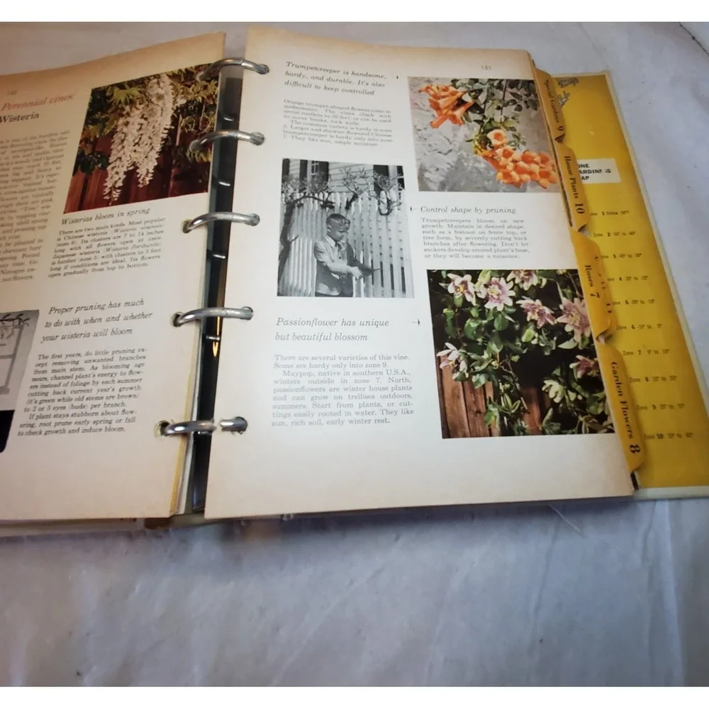 Vintage 1960's Better Homes and Garden NEW GARDEN BOOK Ring Binder